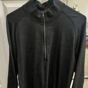 Lululemon sz medium metal vent tech 1/2 zip EUC black